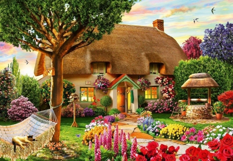 Bluebird puzzle Zsúptetős parasztház 1000 darab
