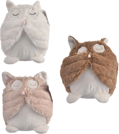 Plüss ajtókitámasztó bagoly 20 cm, vegyes változat