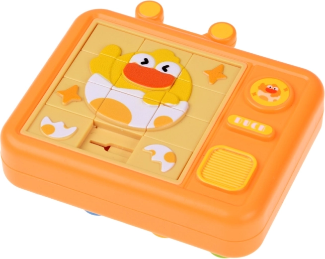Csúsztatós puzzle csibe motívummal