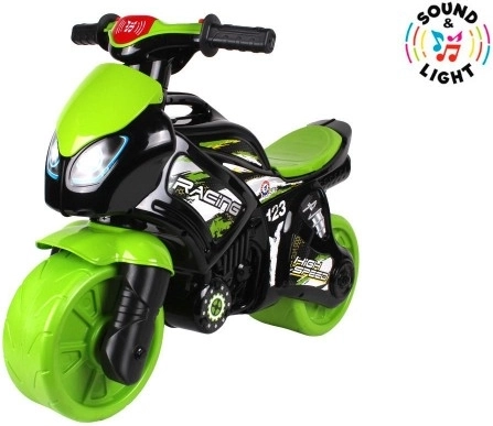 Zöld-fekete gyermek futóbicikli motor