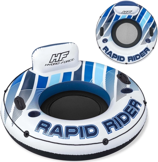 Felfújható úszógumi háttámlával HYDRO‑FORCE Rapid Rider 122 cm