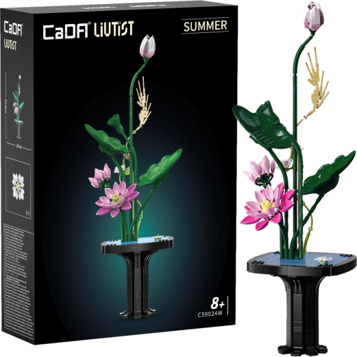 CaDA Floral Art Summer Song építőkészlet – virágdekoráció 61,6 cm, 755 darab