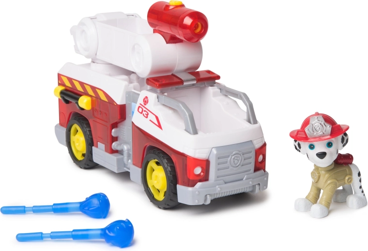 Marshall tűzoltóautója vízlövedékekkel