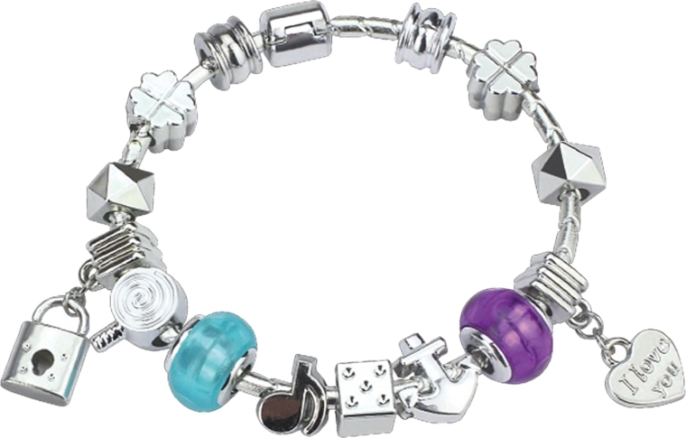 Lány karkötő cserélhető medálokkal