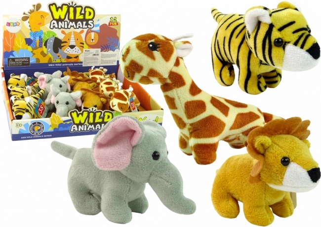 Mini plüssállatok Szafari, 4 modell