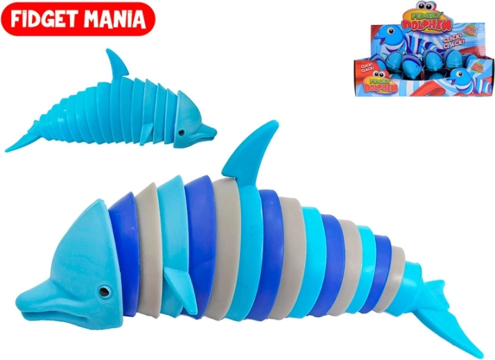 Antistressz fidget játék delfin és cápa klikklak 17 cm