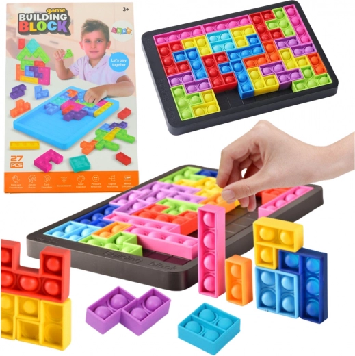 Szenzoros játék Tetris Pop-It Puzzle 3 az 1-ben