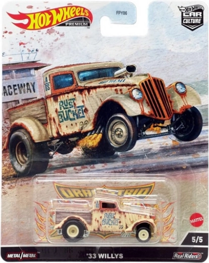 Hot Wheels Premium 1933 Willys Rust Bucket – fém gyűjtői modell
