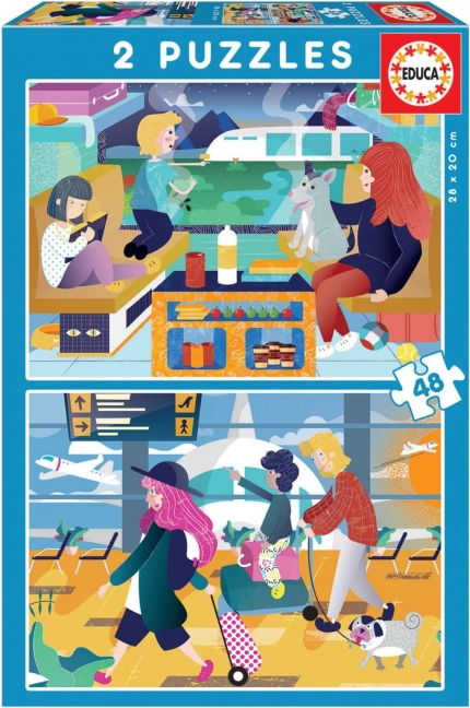 EDUCA Puzzle Utazás 2x48 darab