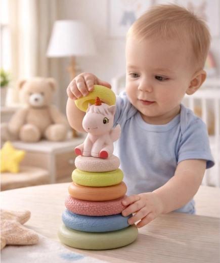 Interaktív unikornis síppal