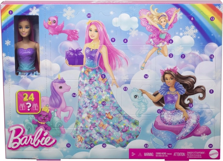 Barbie Dreamtopia adventi naptár babával és 24 meglepetéssel