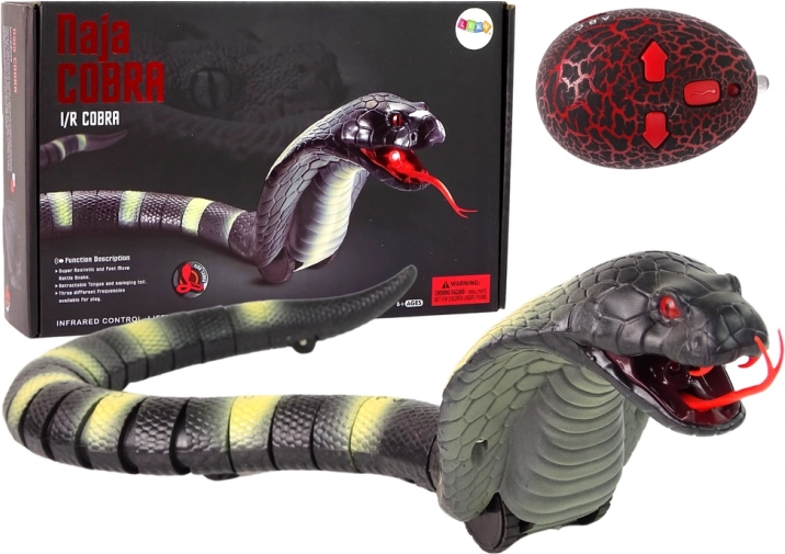 Távirányítású kobra kígyó, 44 cm hosszú