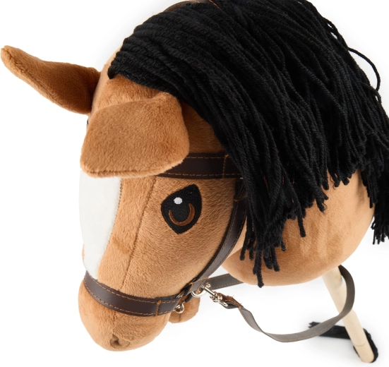 Bieco hobby horse botló lovacska rúdon, barna (S méret)