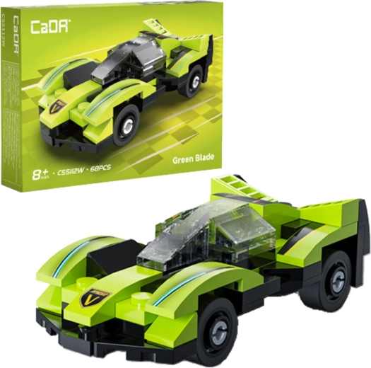 CaDA Green Blade versenyautó építőkészlet (68 db elem)