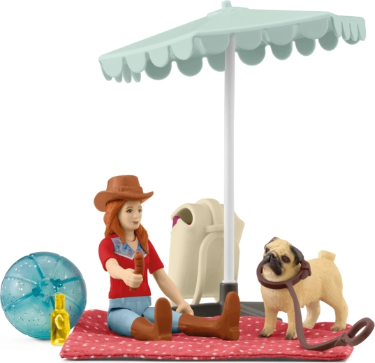 Egész napos kirándulás a tóhoz – HORSE CLUB mini figura játékszett
