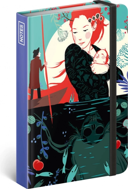 Vonalas jegyzetfüzet Kateřina Bažantová egyedi dizájnjával, 11 × 16 cm