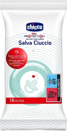 Chicco nedves törlők cumikhoz és babafelszerelésekhez, 16 db
