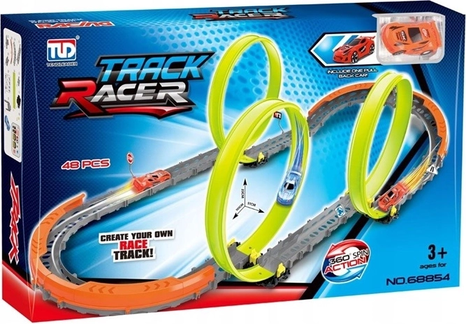 Track Racer versenypálya hármas hurkokkal (48 db elem)