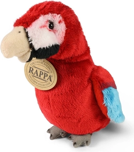 Rappa piros ara papagáj plüssfigura, 15 cm, ECO-FRIENDLY