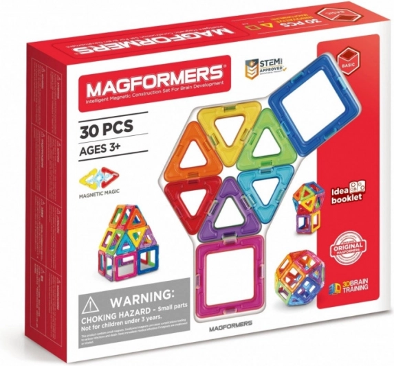 MAGFORMERS Rainbow mágneses kockák, 30 darab
