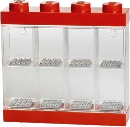 LEGO vitrines doboz 8 minifigurához – piros