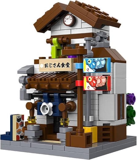 CaDA Mini japán étterem építőkockákból 1:65 méretarányban