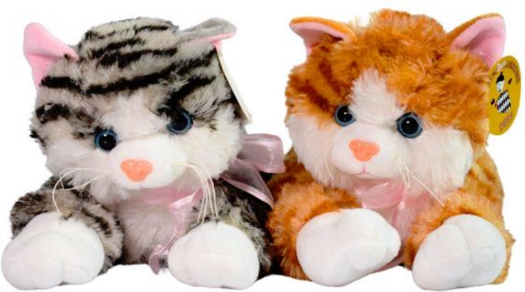 Plüss cica csíkos – nagy fekvő