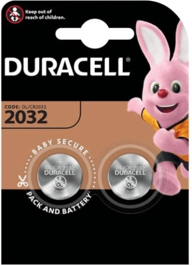 Lítium gombelem CR2032 DURACELL, 2 db