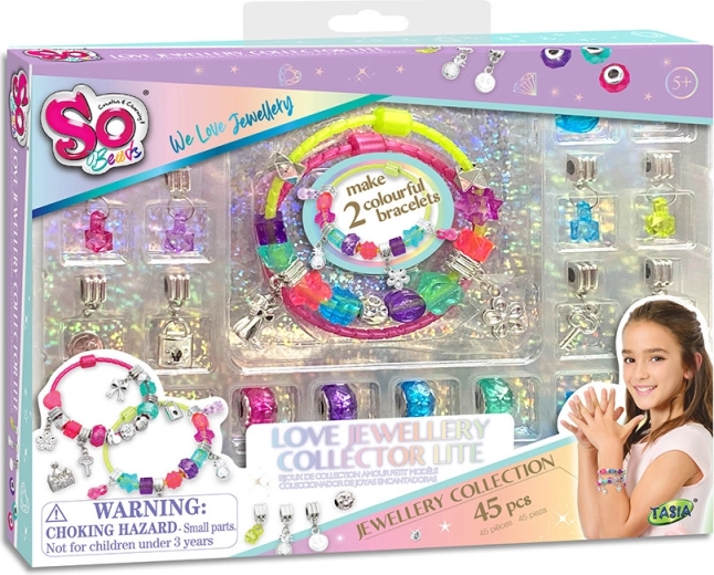 Tasia szerelem-karkötő készítő készlet, 45 db