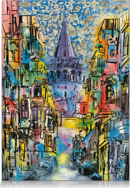 Fémes puzzle Galata torony 1000 darab