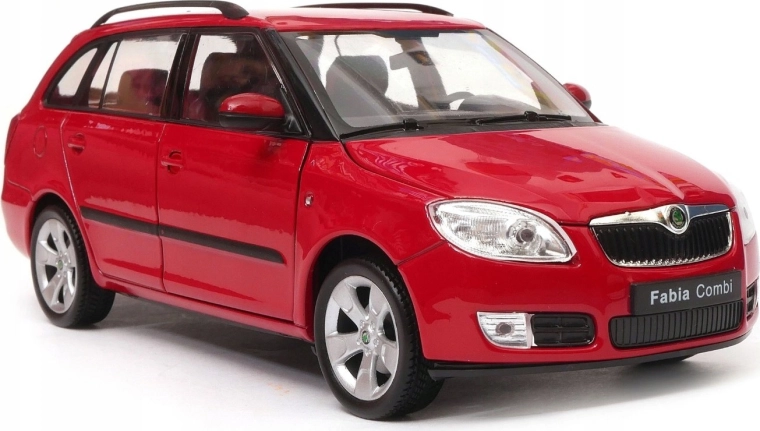 Welly fém autómodell Škoda Fabia Combi II (2009) 1:24 piros
