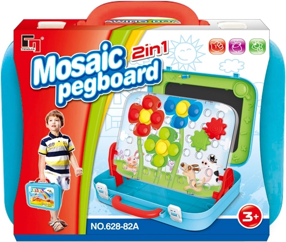 Mozaik alaplappal, bőröndben