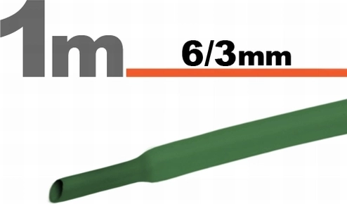 Zöld zsugorcső 6/3 mm