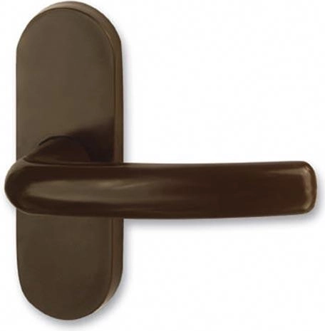 Klasszikus erkélykilincs, barna műanyag