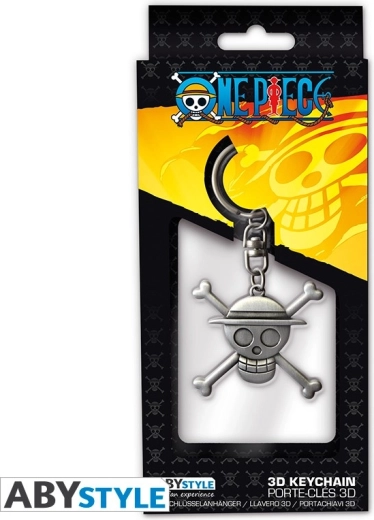 One Piece 3D kulcstartó medál Skull Luffy - 1 db