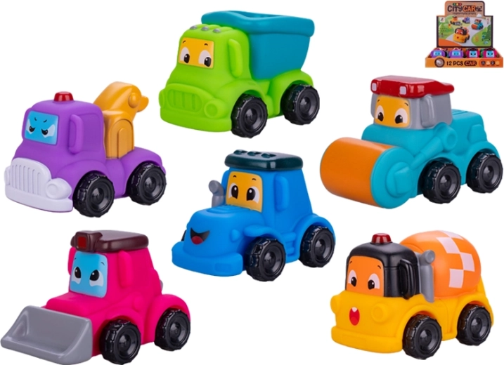 Puha építőjárművek 18+ hónapos gyermekeknek