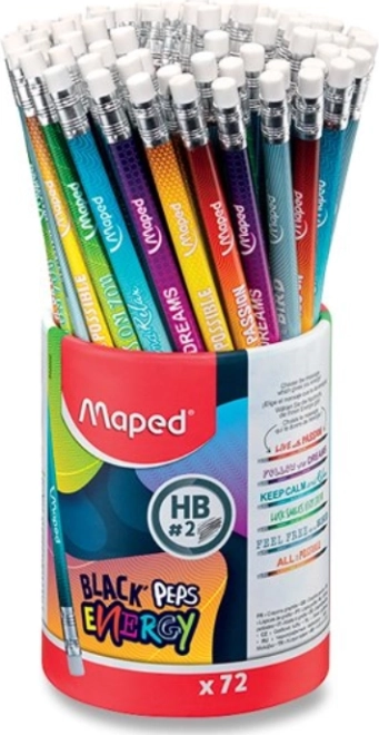 MAPED Black’Peps Energy HB grafitceruza, motívumok keveréke