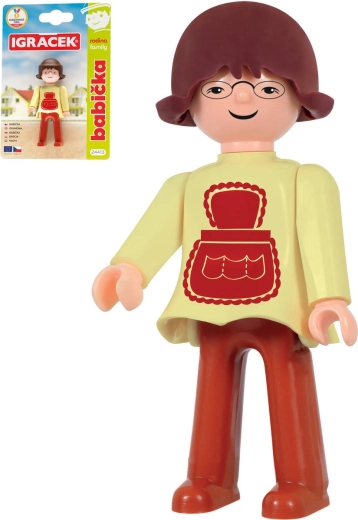 Igráček nagymama (Család) csuklós figura kártyán - 1 db