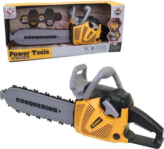 Gyermek akkumulátoros láncfűrész fénnyel és hanggal, 42 cm