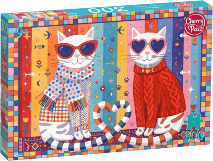 Cherry Pazzi puzzle Napszemüveges macskák 300 darabos