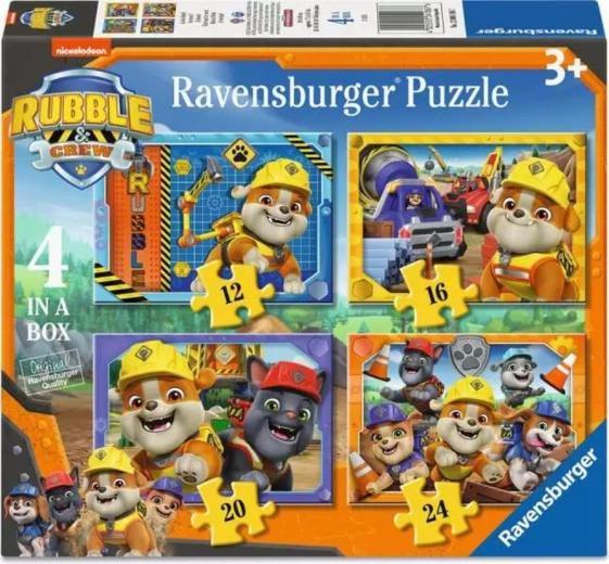 Ravensburger puzzle Mancs őrjárat – Rubble és csapata 4 az 1-ben (12–24 darabos)