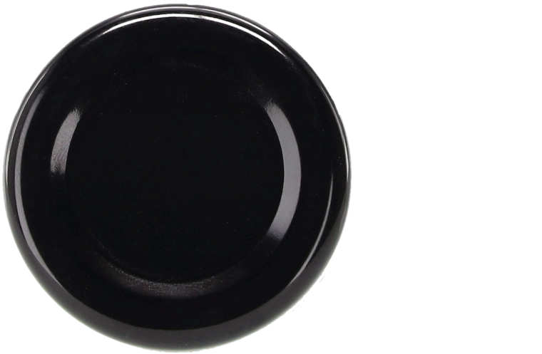 43 mm-es fekete fedelek készlete befőttesüvegekhez és palackokhoz – 20 db