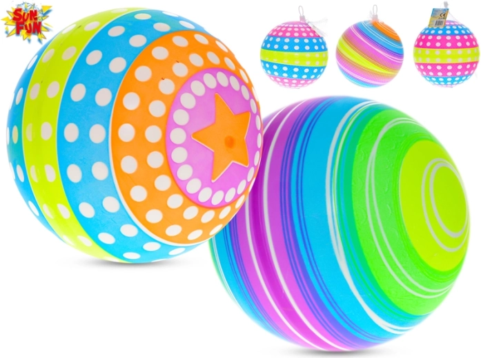 Sun Fun szivárványos műanyag labda, 22 cm
