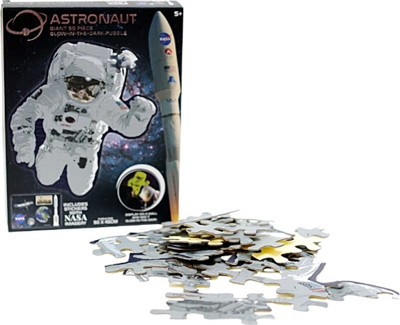 Óriás űrhajós puzzle sötétben világító effekttel, 50 darab, NASA