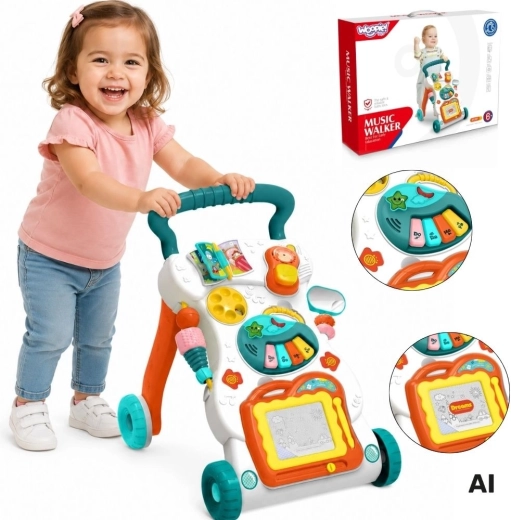 WOOPIE Baby zenélő járássegítő játékokkal
