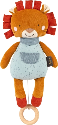 Sigikid zenélő első plüss pajtás – oroszlán felhúzható zeneszerkezettel, 30 cm