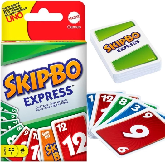 Mattel Skip-Bo Express – gyors stratégiai kártyajáték