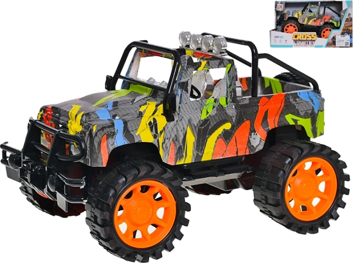 Jeep Graffiti 1:14 műanyag terepjáró modell lendkerekes meghajtással