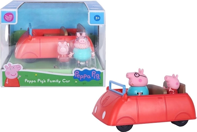 Peppa Pig családi autó 2 figurával