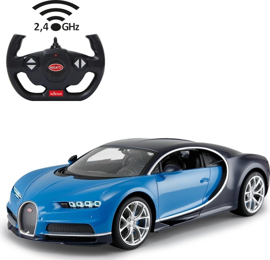 Bugatti Chiron RC autó 1:14 2,4 GHz kék - 1 db